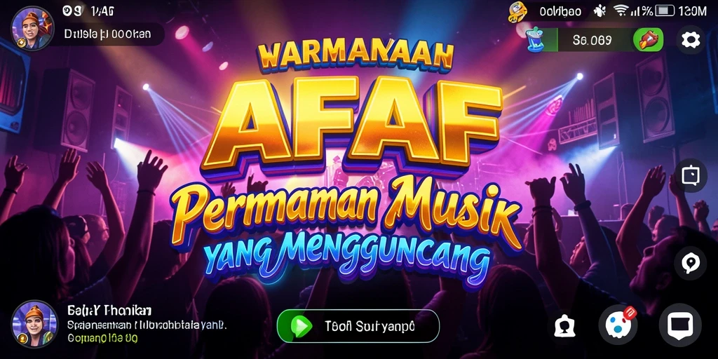 Screenshot AFAF menampilkan gameplay musik yang seru dan interaktif.