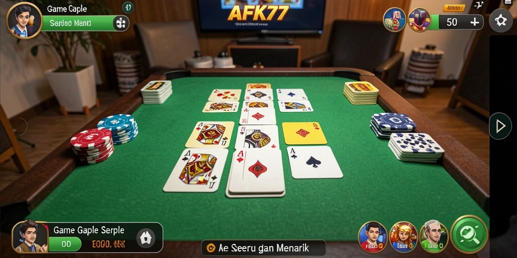Tangkapan layar gameplay AFK77 yang menarik dan penuh aksi Gaple.