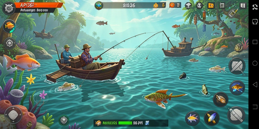 Tangkapan ikan besar di dalam gameplay API36 yang seru.
