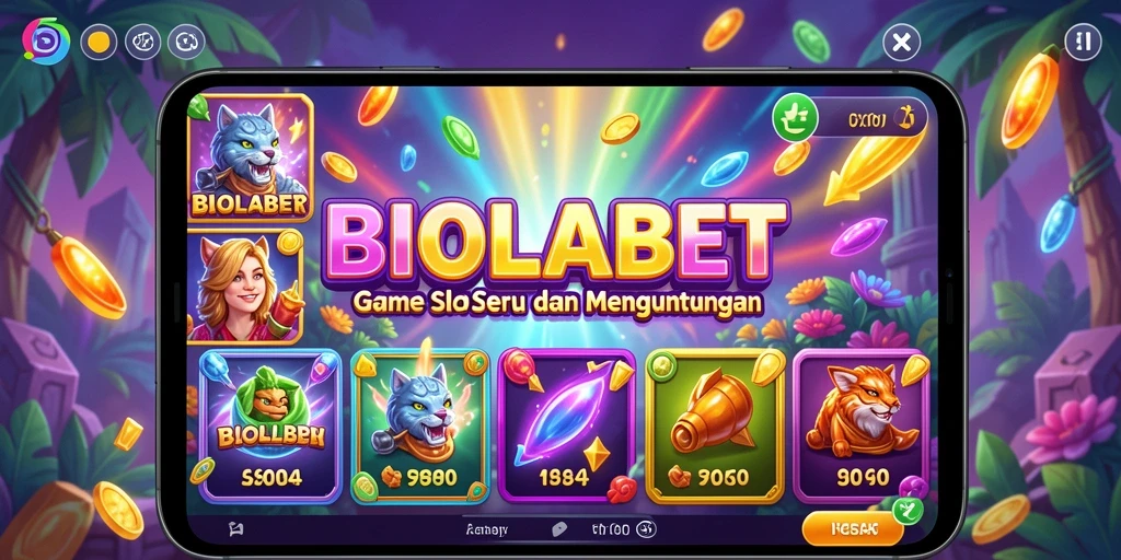 Tampilan gameplay BIOLABET yang menarik dan penuh warna.