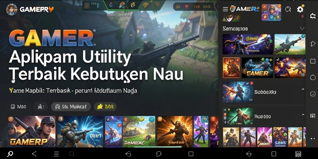Tampilan antarmuka GAMERP yang bersih dan sederhana.