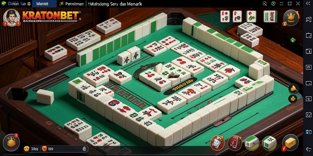 Screenshot gameplay KRATONBET menampilkan suasana Mahjong yang mengasyikkan.