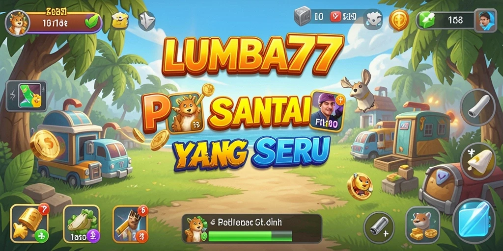 Tampilan gameplay seru dari LUMBA77 yang penuh warna.