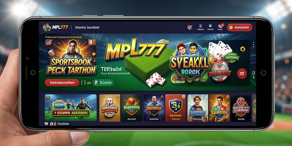 Tampilan utama MPL777 menampilkan berbagai opsi taruhan olahraga.